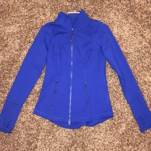 Blue zip up jacket